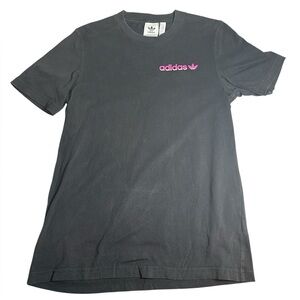 Adidas Originals Black Graphic Tee Sunset Palm Logo Size S